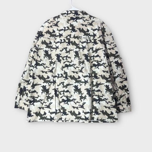 NWT The Drop Women's Camouflage Print Cargo Oversized Jacket w/Jennylinnnn SZ XL - Picture 9 of 12